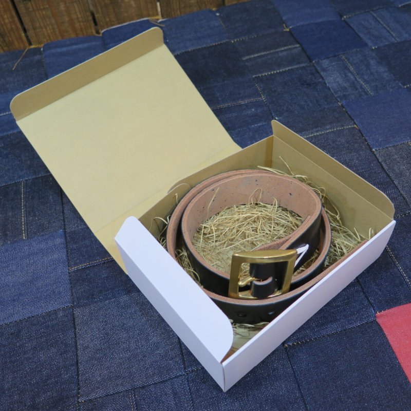 画像17: 【kiwami leathers】 ジーンズ専用ベルト ベンズ サドルレザー ブラック/ナチュラル 日本製【送料無料】 (17)