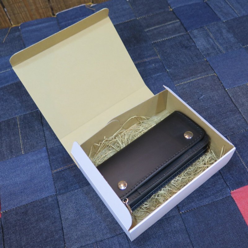 画像20: 【motorcycle wallet】 総手縫い ロングウォレット ブラック/ナチュラル 右利き/左利き 日本製【送料無料】  (20)