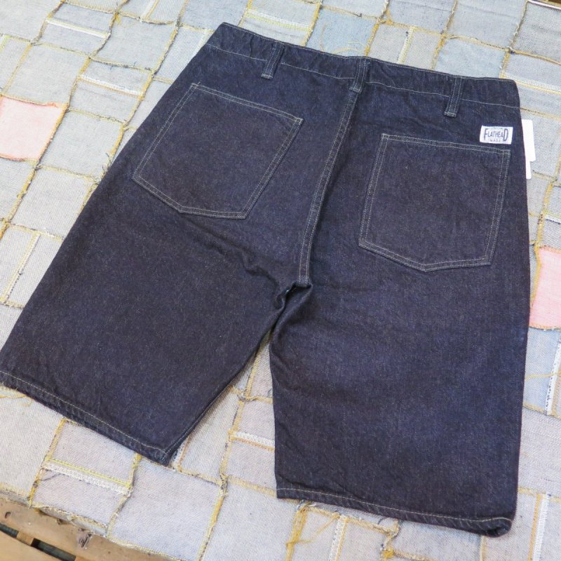 画像2: 【フラットヘッド】  12oz デニム ベイカーハーフパンツ    THE FLAT HEAD FN-S-DP002   日本製【日本国内送料無料】  【WORLD WIDE SHIPPING】 【Flat Head】  12oz Denim Baker Shorts    THE FLAT HEAD FN-S-DP002   Made in Japan (2)