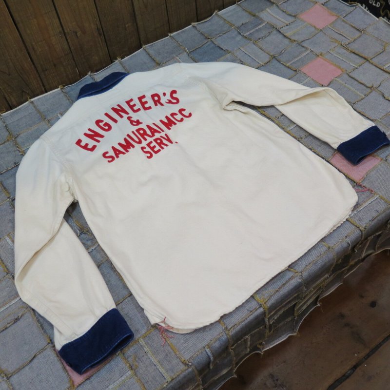 画像2: 【サムライ】   ナチュラルデニム 刺繍シャツジャケット   SAMURAI二輪車倶楽部   日本製【日本国内送料無料】  【WORLD WIDE SHIPPING】 【SALE】 【SAMURAI】 Natural Denim Embroidered Shirt Jacket SAMURAI Motorcycle Club Made in Japan (2)