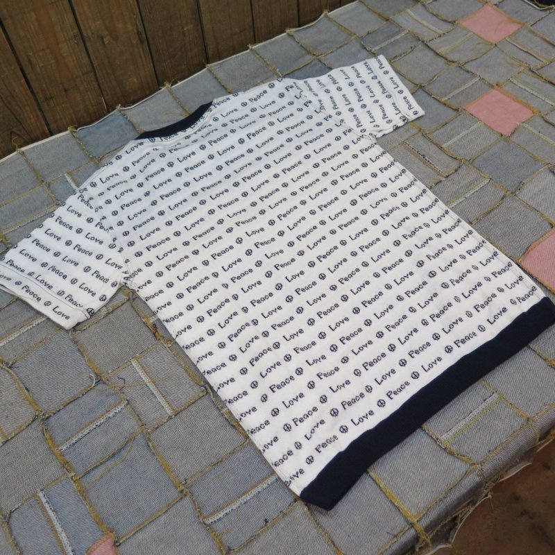 画像2: 【ウエストライド】   ラブ & ピース ジャガード半袖Tシャツ   WEST RIDE 日本製【送料無料】 (2)