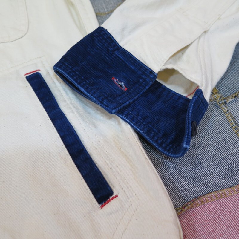 画像7: 【サムライ】   ナチュラルデニム 刺繍シャツジャケット   SAMURAI二輪車倶楽部   日本製【日本国内送料無料】  【WORLD WIDE SHIPPING】 【SALE】 【SAMURAI】 Natural Denim Embroidered Shirt Jacket SAMURAI Motorcycle Club Made in Japan (7)