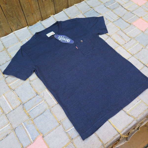 画像1: 【送料360円】 【グラフゼロ】 インディゴ ポケット付き クルーネックTシャツ GRAPHZERO GZ-IDTC 日本製 (1)