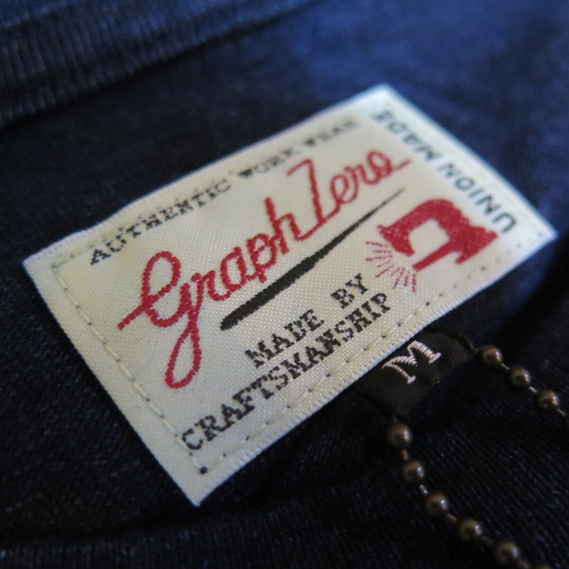 画像3: 【グラフゼロ】 インディゴ ポケット付き  クルーネックTシャツ  GRAPHZERO GZ-IDTC  日本製【送料無料】 (3)