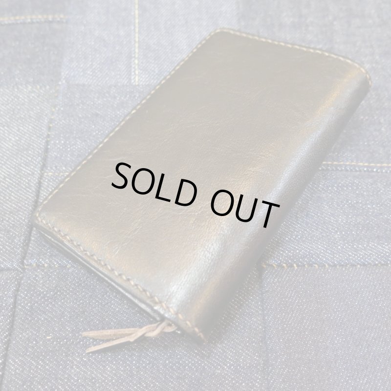 画像2: 【フラットヘッド】  ホースハイド フラグメントケース   サイフ/ブラック茶芯   THE FLAT HEAD FN-C7C5-5   日本製【送料無料】 (2)