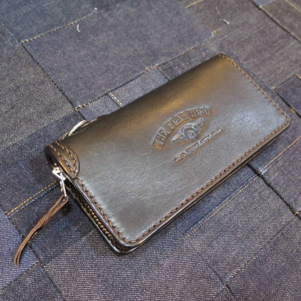 画像1: 【フラットヘッド】  ホースハイド フルジップ トラッカー   サイフ/ブラック茶芯   THE FLAT HEAD FN-WLZ6-5B4   日本製【送料無料】 (1)