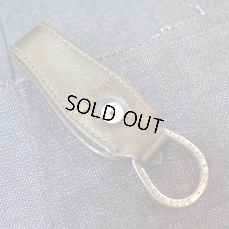 画像2: 【フラットヘッド】  ホースハイド ウォレットフラットリンクホルダー  ブラック茶芯   THE FLAT HEAD FN-K1K1-5 日本製 (2)