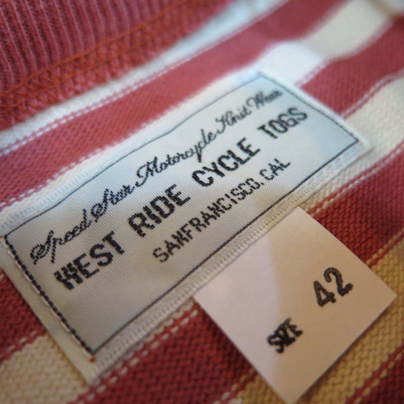画像3: 【ウエストライド】   ヘヴィボーダー ロングスリーブTシャツ  レッド系×ナチュラル   WEST RIDE 日本製【送料無料】 (3)