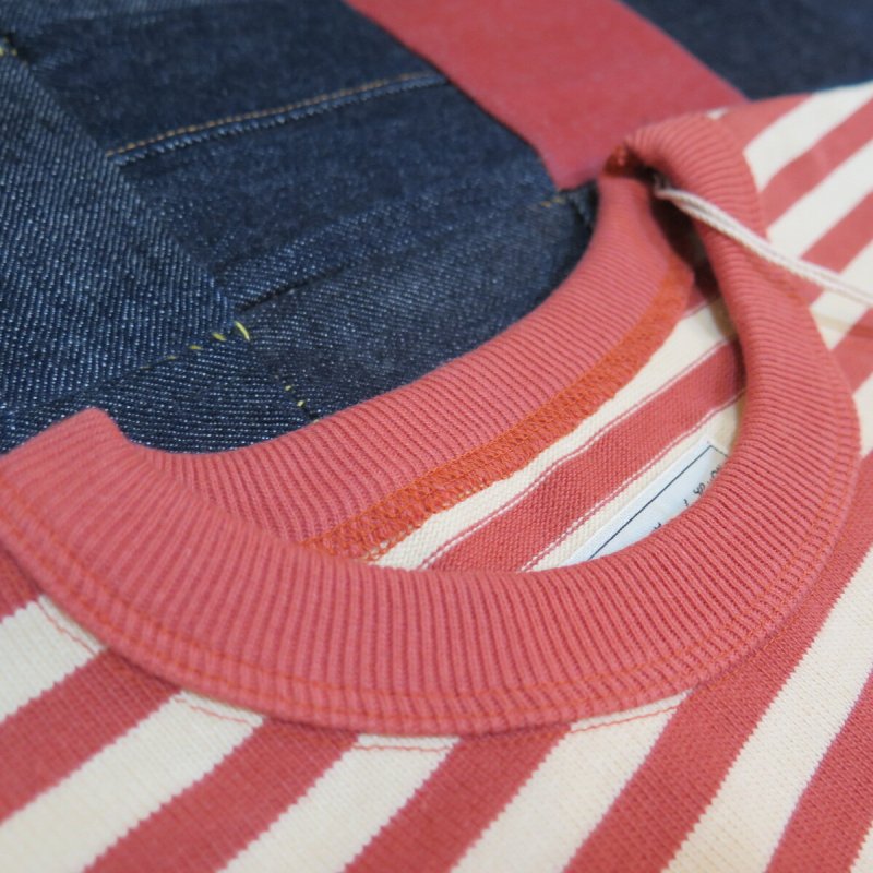 画像4: 【ウエストライド】   ヘヴィボーダー ロングスリーブTシャツ  レッド系×ナチュラル   WEST RIDE 日本製【送料無料】 (4)