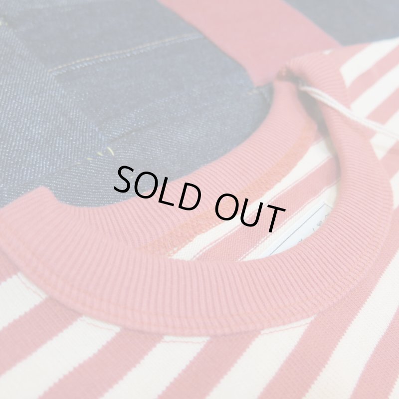 画像4: 【ウエストライド】   ヘヴィボーダー ロングスリーブTシャツ  レッド系×ナチュラル   WEST RIDE 日本製【送料無料】 (4)