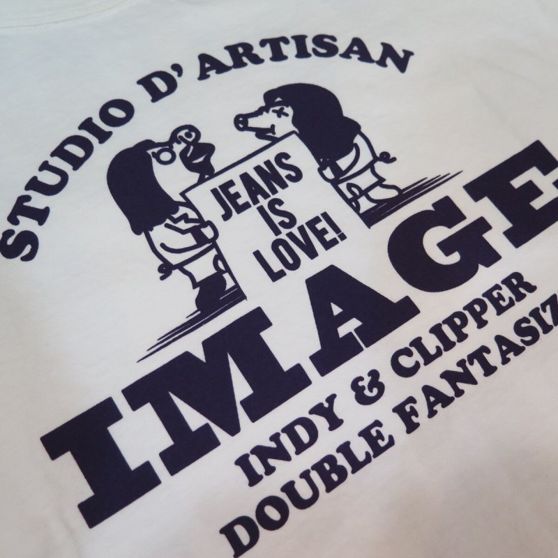 画像4: 【送料無料】  【ステュディオ・ダ・ルチザン】   JEANS IS LOVE! プリントTシャツ   STUDIO D'ARTISANS 8106A 日本製 (4)