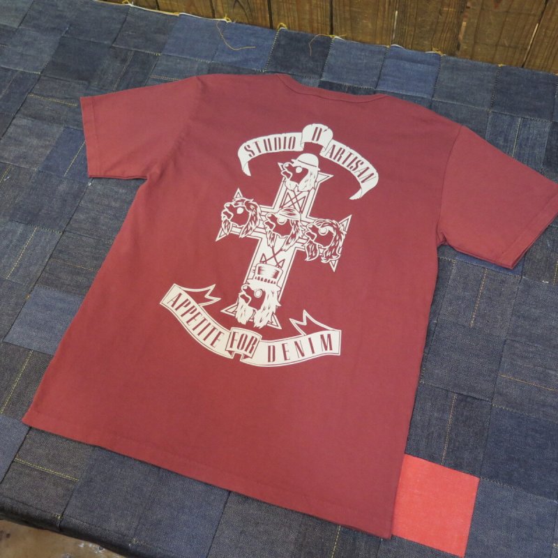 画像1: 【送料無料】  【送料360円】 【ステュディオ・ダ・ルチザン】   Guns プリントTシャツ   STUDIO D'ARTISANS 8106B 日本製 (1)