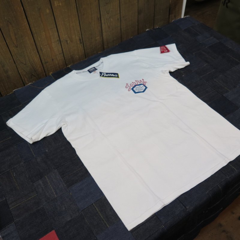 画像2: 【送料無料】 【フェローズ】   インダストリアル企業系   プリントTシャツ 袖ワッペン   Pherrow's 24S-PT3 (2)