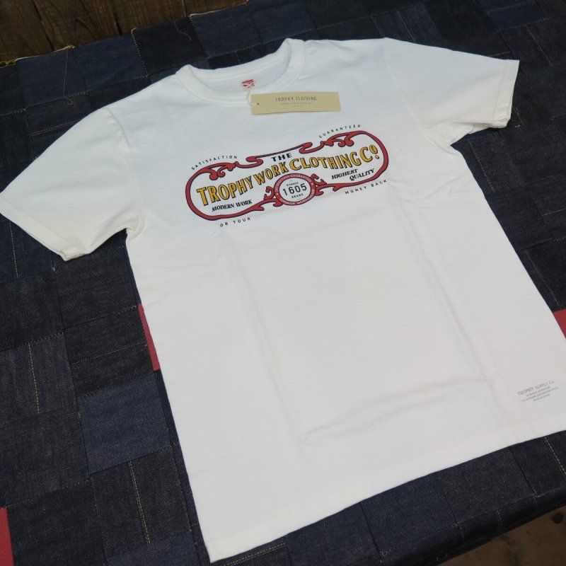 画像2: 【送料無料】  【トロフィークロージング】   15周年ワークロゴ プリントTシャツ   TROPHY CLOTHING TR21SS-210 日本製 (2)