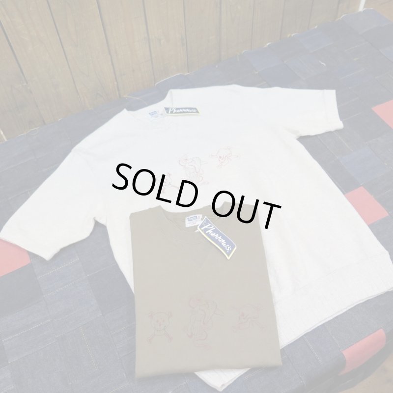 画像1: 【フェローズ】  1950's 両V 針抜きリブ ビンテージTシャツ   Pherrow's 日本製【送料無料】 (1)