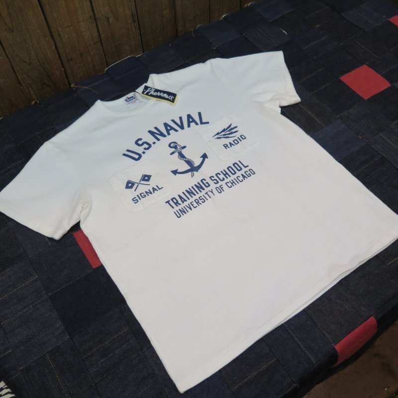 画像2: 【送料無料】 【フェローズ】  アメリカ海軍 U.S.NAVY プリントTシャツ  Pherrow's 22S-PTP1 日本製 (2)