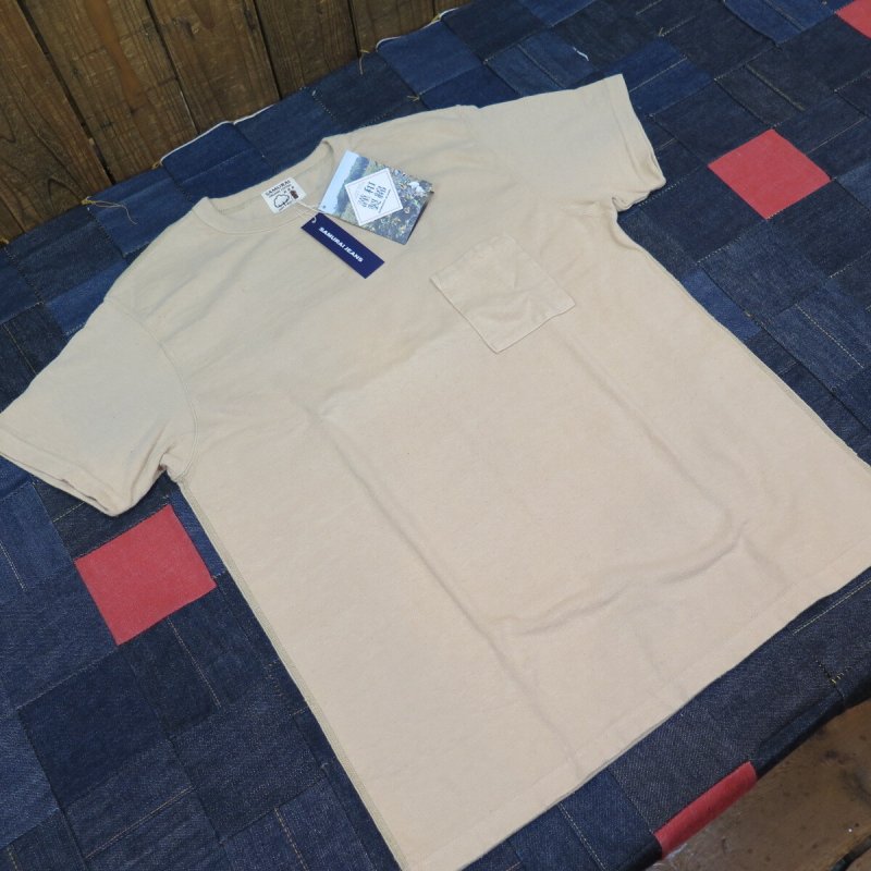画像2: 【サムライジーンズ】   無地クルーネックＴシャツ 和綿 ポケット付き   SAMURAI JEANS 日本製【送料無料】 (2)