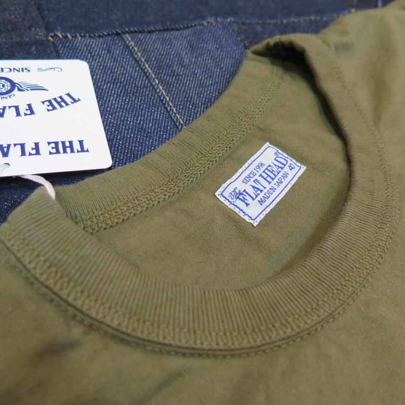 画像10: 【送料無料】 【フラットヘッド】   3本針の1本外し 無地Tシャツ   THE FLAT HEAD 日本製 (10)
