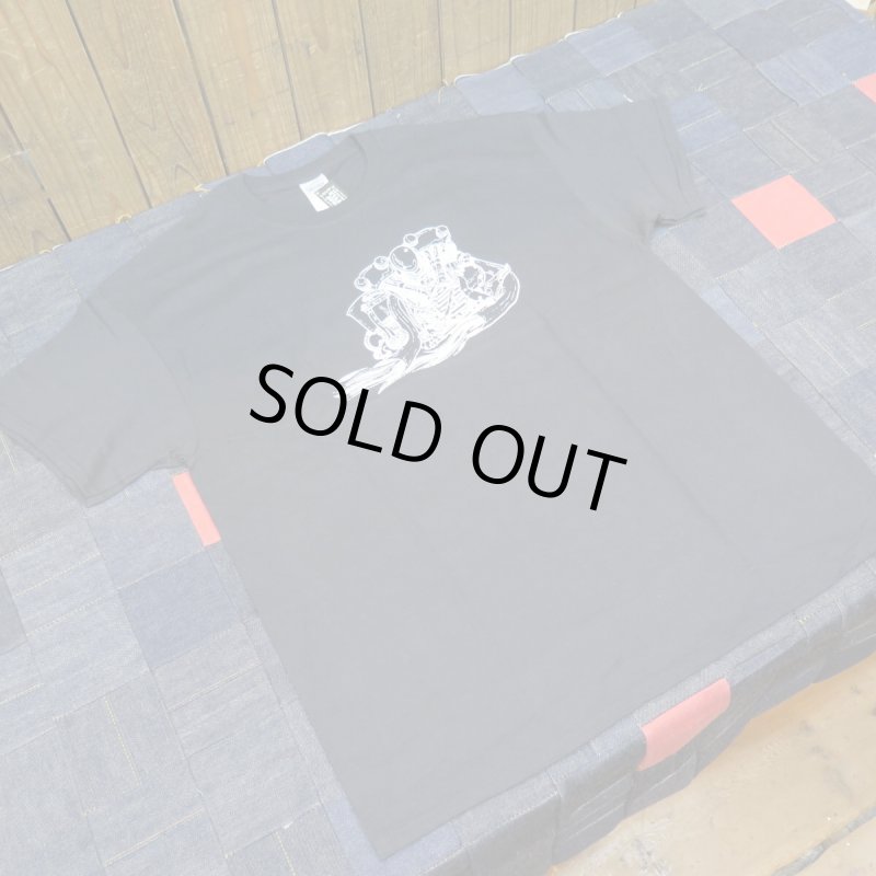 画像1: 【SALE セール商品】  【送料360円】 【JAMMER'S】   ジャマーズ   ハーレー ナックルヘッド   エンジン プリントTシャツ/ウエストライド (1)