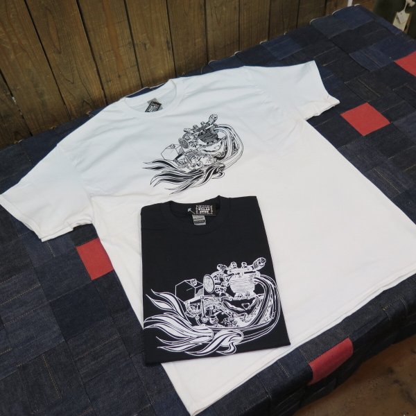 画像1: 【送料無料】 【JAMMER'S】   ジャマーズ  トライアンフ エンジン プリントTシャツ/ウエストライド (1)
