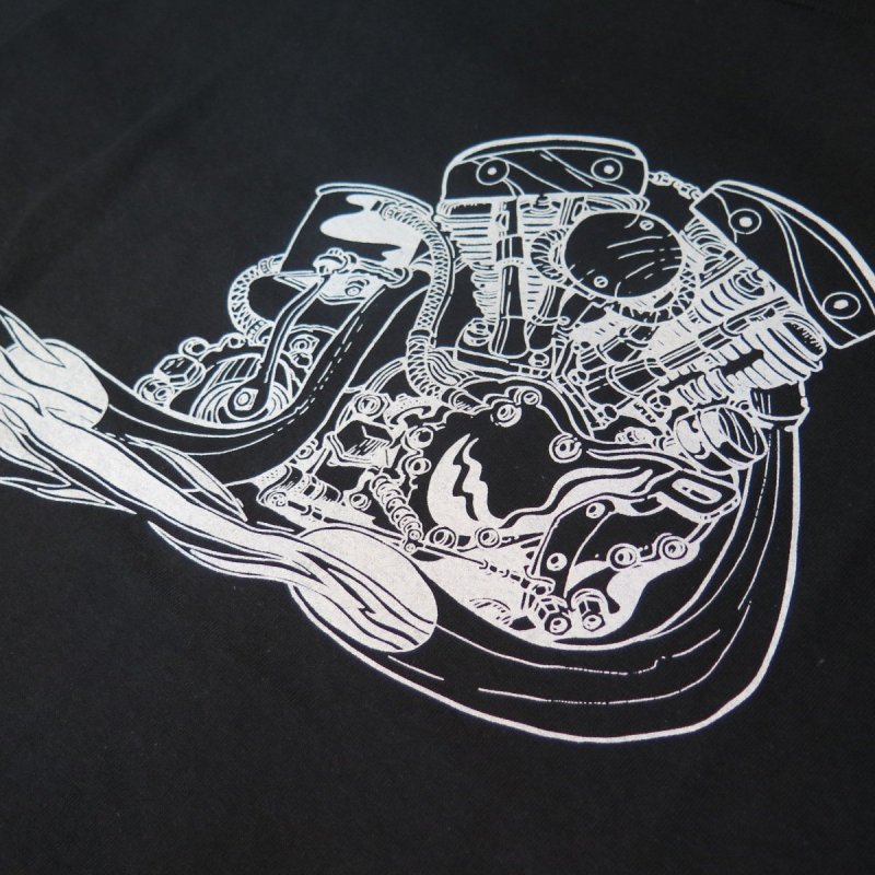 画像9: 【SALE セール商品】  【送料無料】 【JAMMER'S】   ジャマーズ   ハーレー アーリーショベル   エンジン プリントTシャツ/ウエストライド (9)