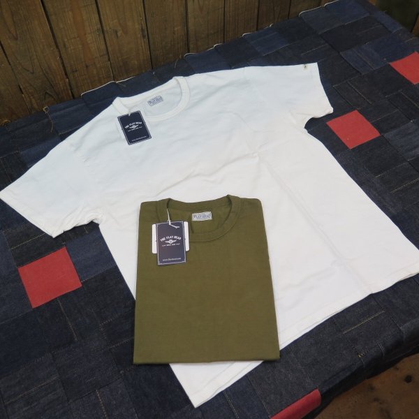 画像1: 【送料360円】 【フラットヘッド】   3本針の1本外し 無地Tシャツ   THE FLAT HEAD 日本製 (1)