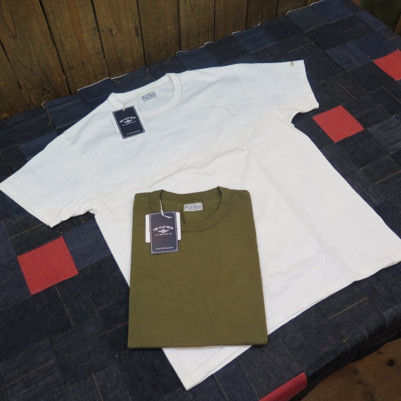 画像1: 【送料360円】 【フラットヘッド】   3本針の1本外し 無地Tシャツ   THE FLAT HEAD 日本製 (1)