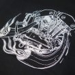 画像10: 【送料無料】 【JAMMER'S】   ジャマーズ   ハーレー ショベルスポーツ   エンジン プリントTシャツ/ウエストライド (10)
