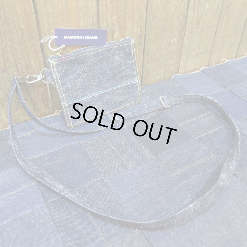 画像1: 【送料無料】 【サムライジーンズ】  18ozデニム ポーチ   SAMURAI JEANS 日本製  【WORLD WIDE SHIPPING】  【SAMURAI JEANS】 18oz Denim Pouch SAMURAI JEANS Made in Japan (1)