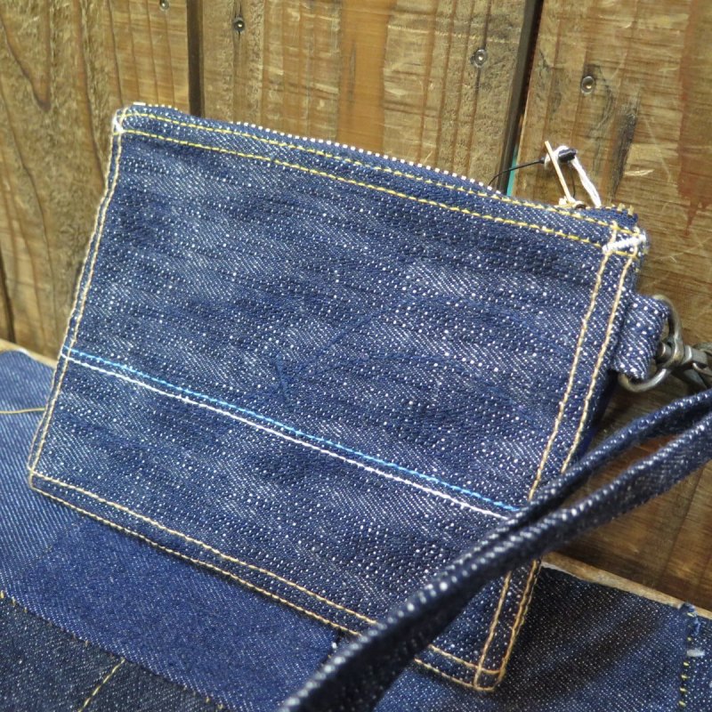 画像3: 【送料無料】 【サムライジーンズ】  18ozデニム ポーチ   SAMURAI JEANS 日本製  【WORLD WIDE SHIPPING】  【SAMURAI JEANS】 18oz Denim Pouch SAMURAI JEANS Made in Japan (3)