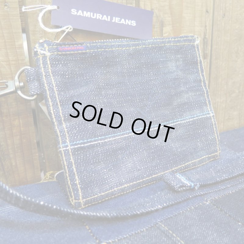画像2: 【送料無料】 【サムライジーンズ】  18ozデニム ポーチ   SAMURAI JEANS 日本製  【WORLD WIDE SHIPPING】  【SAMURAI JEANS】 18oz Denim Pouch SAMURAI JEANS Made in Japan (2)