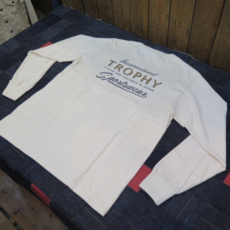 画像4: 【送料無料】 【SALE セール商品】  【トロフィークロージング】  バックロゴ 長袖Tシャツ/ポケット付き   TROPHY CLOTHING TR21SS-201 日本製 (4)