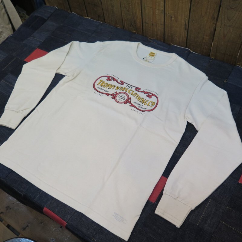 画像2: 【トロフィークロージング】  ワークロゴ 長袖Tシャツ   TROPHY CLOTHING TR21AW-202  日本製【送料無料】 (2)