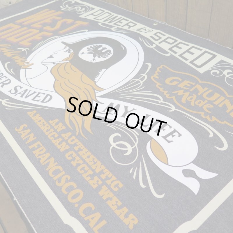 画像2: 【ウエストライド】  限定生産 ハンドプリント デニムバナー   WEST RIDE   日本製【送料無料】 (2)