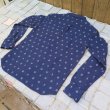 画像2: 【桃太郎ジーンズ】   ジャガード織 総柄 ボタンダウン長袖シャツ   MOMOTARO JEANS MLS1020M31   日本製 【送料無料】 (2)
