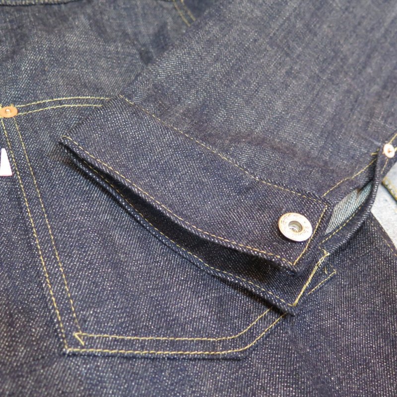 画像8: 【銀行振込】 【KIWAMI WWII】 ”極み”大戦モデル デニムジャケット 1枚袖/ガチャプリステッチ 日本製 (8)