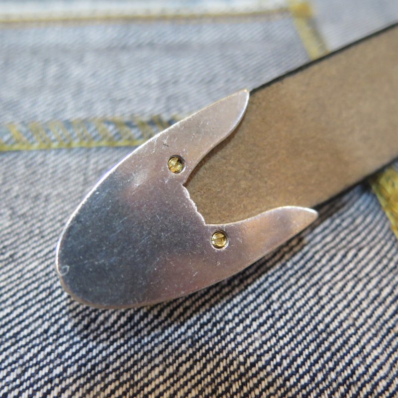 画像9: 【フラットヘッド】 3ピース ウエスタンベルト  クロムエクセルレザー ブラック THE FLAT HEAD  FN-BE-L006   日本製【送料無料】 (9)