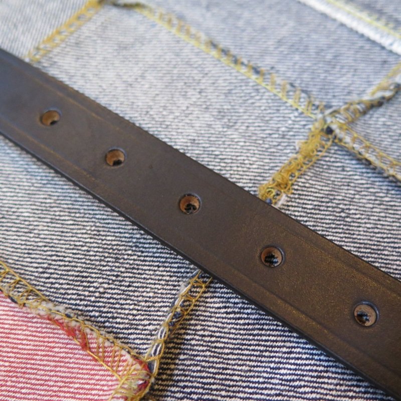 画像7: 【フラットヘッド】 3ピース ウエスタンベルト  クロムエクセルレザー ブラック THE FLAT HEAD  FN-BE-L006   日本製【送料無料】 (7)