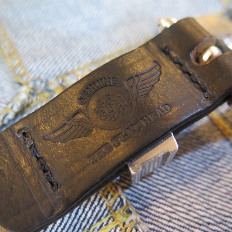 画像2: 【フラットヘッド】 3ピース ウエスタンベルト  クロムエクセルレザー ブラック THE FLAT HEAD  FN-BE-L006   日本製【送料無料】 (2)