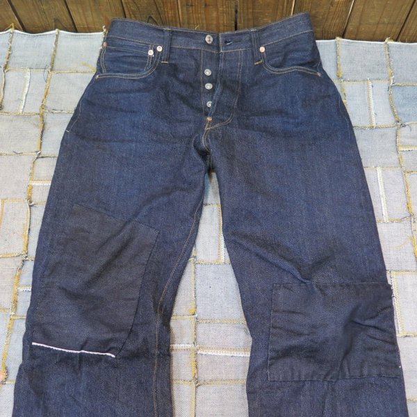 画像1: 【ジーンズ加工/夏限定】 【つぎはぎ/TUGIHAGI】 デッドストック赤耳 手縫い 100％綿糸 左右付ける場合は送料無料 (1)