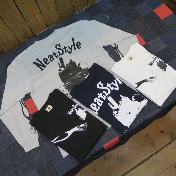 画像1: 【Neat Style BIG LOGO & FIRE】 ニートスタイル サポートユアローカル ロングスリーブTシャツ  (1)