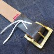 画像4: 【サンプル販売】 【kiwami leathers】 ジーンズ専用ベルト ベンズ サドルレザー ブラック/サイズ32 日本製【送料無料】 (4)