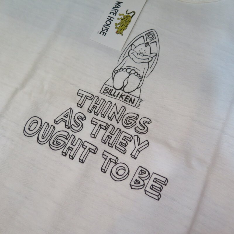 画像5: 【送料無料】   【花井祐介×ウエアハウス】  ビリケン BILLIKEN 半袖プリント コラボTシャツ   Yusuke Hanai×WAREHOUSE Co. 日本製 (5)