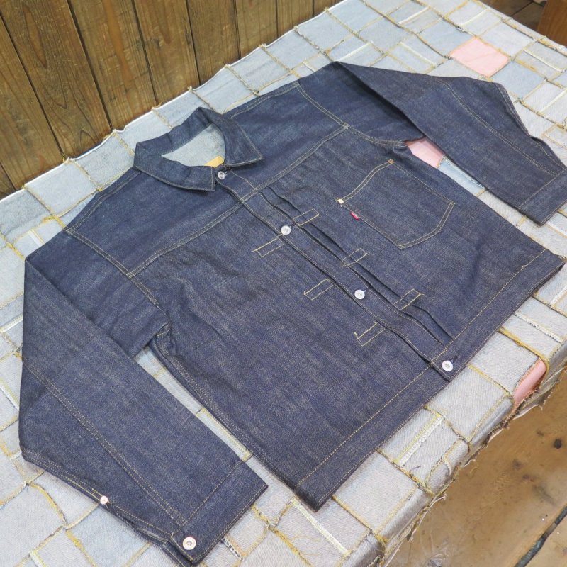 画像1: 【銀行振込】  ＝BIG SIZE＝ 【KIWAMI WWII】 ”極み”大戦モデル デニムジャケット 2枚袖/ガチャプリステッチ/生地目違い 日本製 (1)