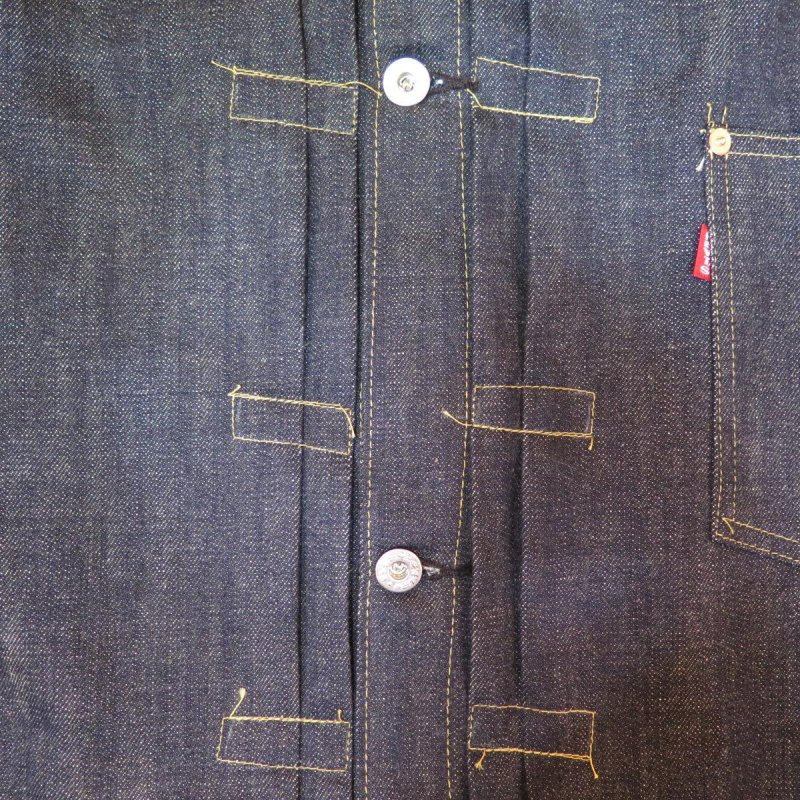 画像7: 【銀行振込】  ＝BIG SIZE＝ 【KIWAMI WWII】 ”極み”大戦モデル デニムジャケット 2枚袖/ガチャプリステッチ/生地目違い 日本製 (7)