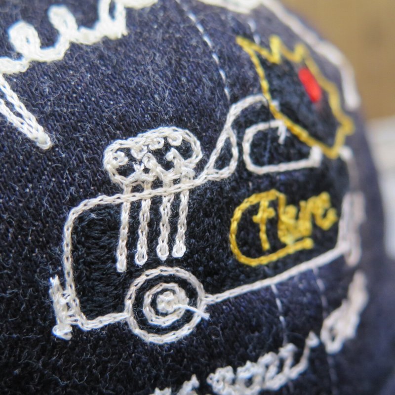 画像5: 【フラットヘッド】  デニムトラッカーキャップ ハンドル刺繍   THE FLAT HEAD FN-HC008   日本製【送料無料】 (5)