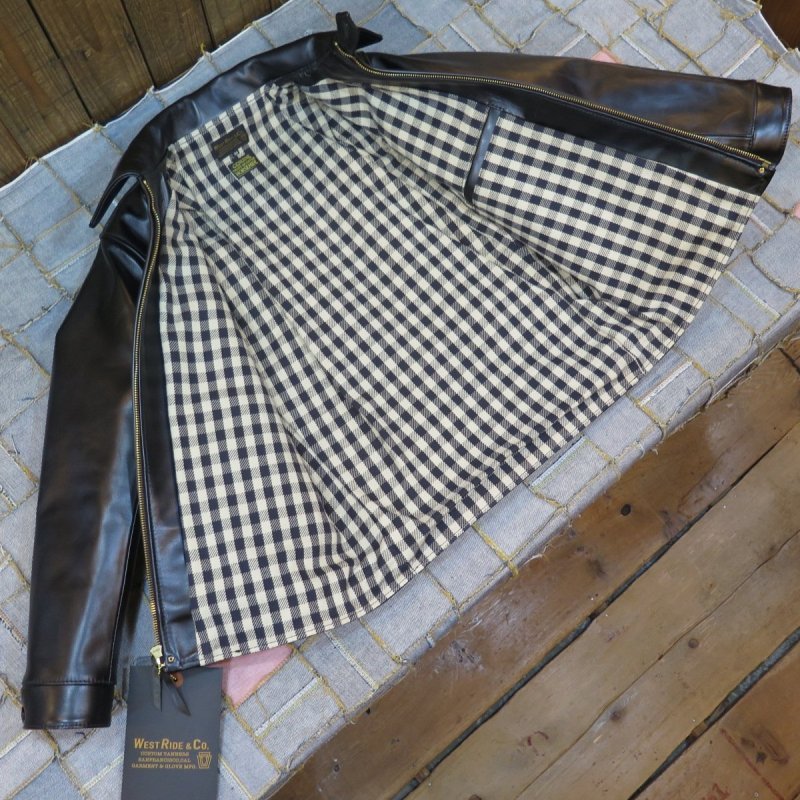 画像9: 【SALE セール商品】 【ウエストライド】 ホースハイド レザージャケット ヘラクレス/茶芯ブラック WEST RIDE  日本製【送料無料】 (9)