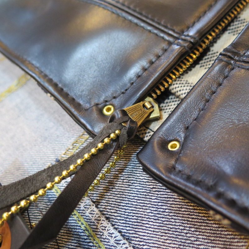 画像8: 【SALE セール商品】 【ウエストライド】 ホースハイド レザージャケット ヘラクレス/茶芯ブラック WEST RIDE  日本製【送料無料】 (8)