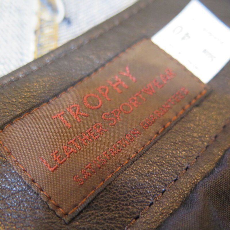 画像3: 【トロフィークロージング】 ステアハイド レザーベスト TROPHY CLOTHING TR-YL07 日本製【日本国内送料無料】  【WORLD WIDE SHIPPING】 【Trophy Clothing】 Steerhide Leather Vest TROPHY CLOTHING TR-YL07 Made in Japan (3)