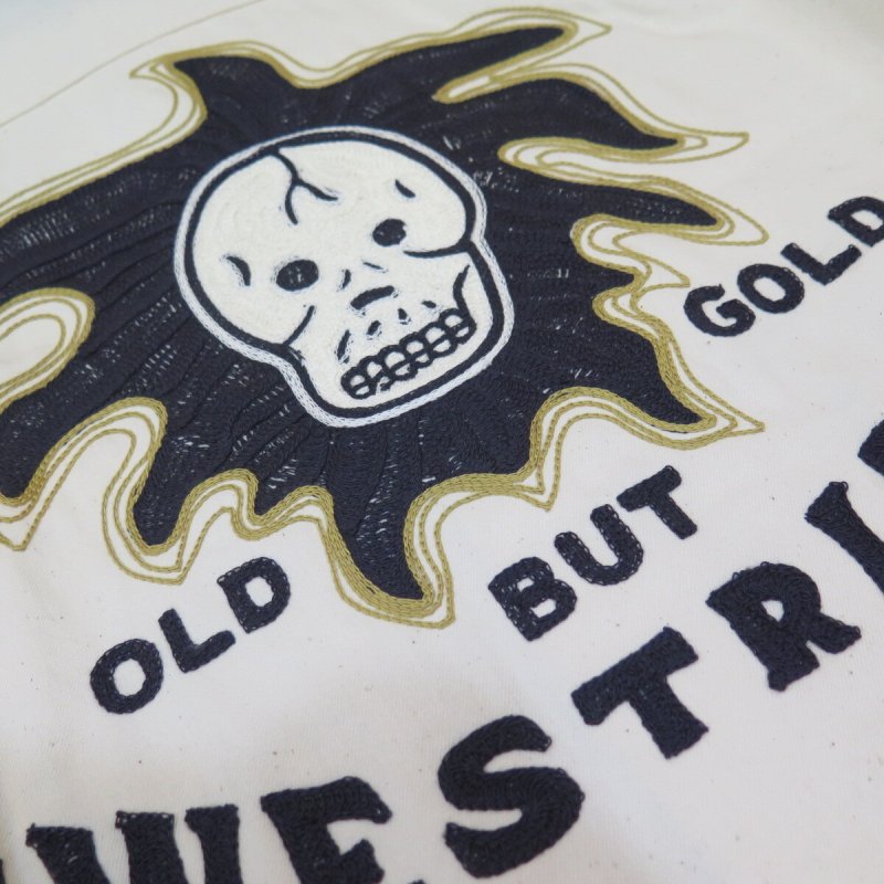 画像5: 【ウエストライド】   ゴーストベスト   ナチュラル/インディゴ チェーン刺繍   WEST RIDE 日本製【送料無料】 (5)